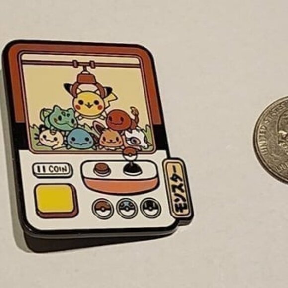 Adorable Pokemon Claw Machine Hard Enamel Pin - Flair Lapel Brooch - Picture 3 of 4
